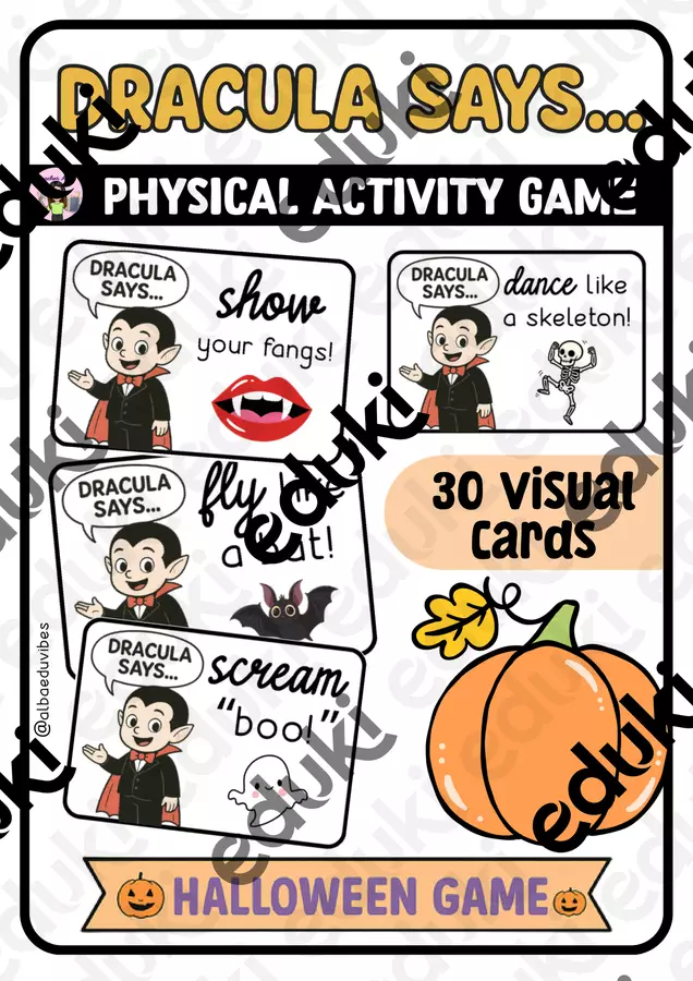 Halloween (Simons says...) Game Esercizi - Halloween (Simons says...) Game - Albaeduvibes - Pagina di copertina