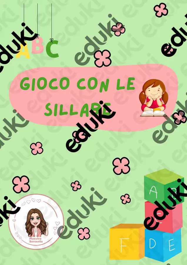 Gioco con le sillabe Esercizi - Gioco con le sillabe - Maestra_Serenella - Pagina di copertina
