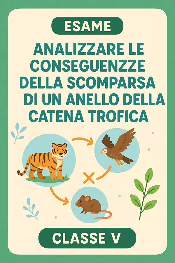 Esame: Analizzare le conseguenze della scomparsa di un anello della catena trofica Compiti in classe/Test - Esame: Analizzare le conseguenze della scomparsa di un anello della catena trofica - Scienza Magica - Pagina di copertina