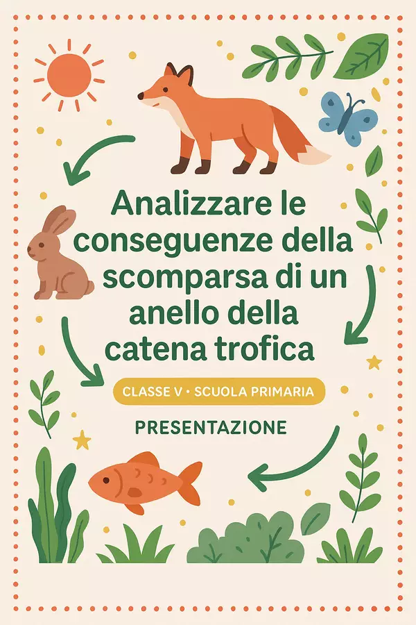 Analizzare le conseguenze della scomparsa di un anello della catena trofica Presentazioni / Lavagne - Analizzare le conseguenze della scomparsa di un anello della catena trofica - Scienza Magica - Pagina di copertina