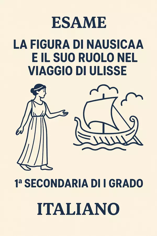 Nausicaa e l'Odissea: Analisi e Comprensione dell'Ospitalità Compiti in classe/Test - Nausicaa e l'Odissea: Analisi e Comprensione dell'Ospitalità - Maestra di Italiano - Pagina di copertina