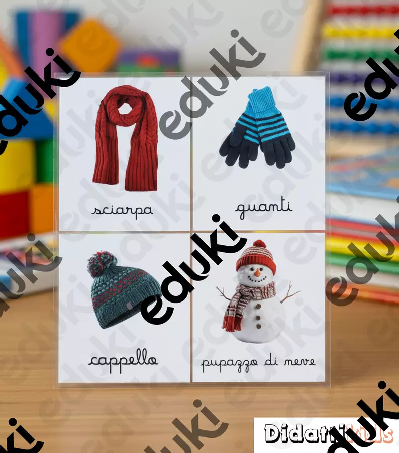 Nomenclature Montessoriane - tema inverno/Natale Flashcard - Nomenclature Montessoriane - tema inverno/Natale - DidattiKids 🌸 Silvia - Pagina di copertina