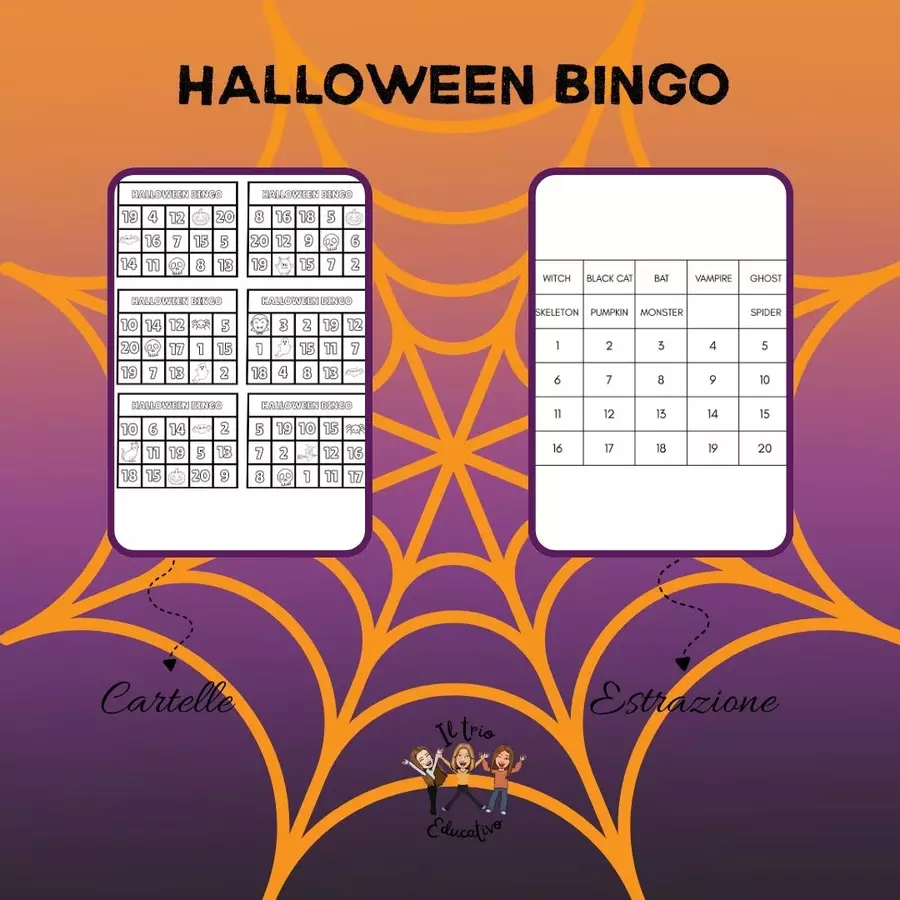 HALLOWEEN BINGO Programmi scolastici / Materiali per docenti - HALLOWEEN BINGO - TrioEducativo - Pagina di copertina