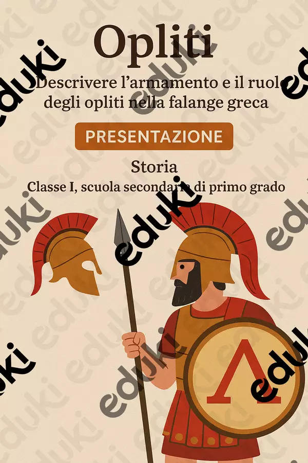 Descrivere l’armamento e il ruolo degli opliti nella falange Greca Presentazioni / Lavagne - Descrivere l’armamento e il ruolo degli opliti nella falange Greca - La Macchina del Sapere - Pagina di copertina