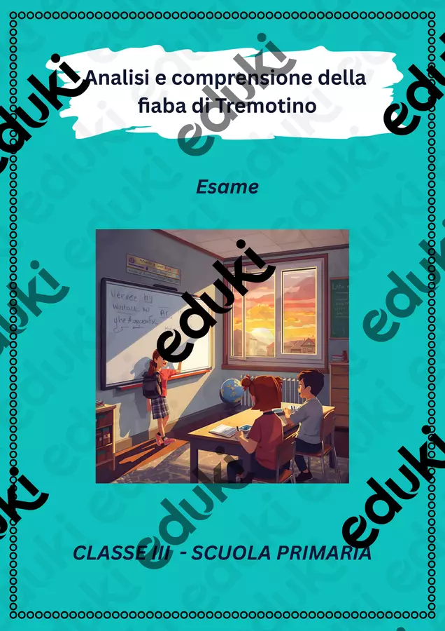 Analisi e comprensione della fiaba di Tremotino Compiti in classe/Test - Analisi e comprensione della fiaba di Tremotino - Maestra di Italiano - Pagina di copertina