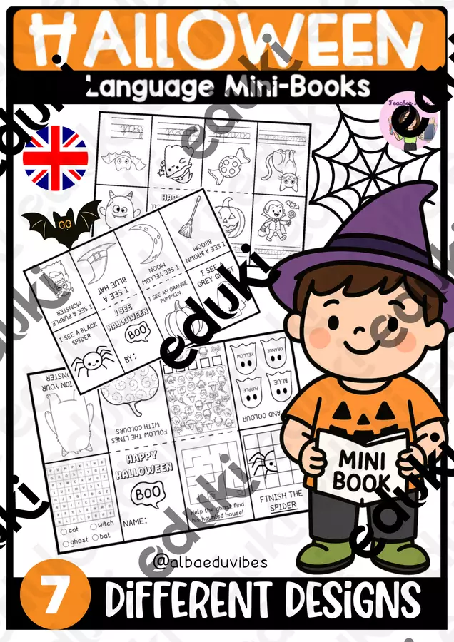 Halloween (Mini Books) Esercizi - Halloween (Mini Books) - Albaeduvibes - Pagina di copertina