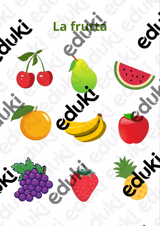 La frutta Materiale di supporto/inclusione - La frutta - CreaLabFrancy86 - Pagina di copertina