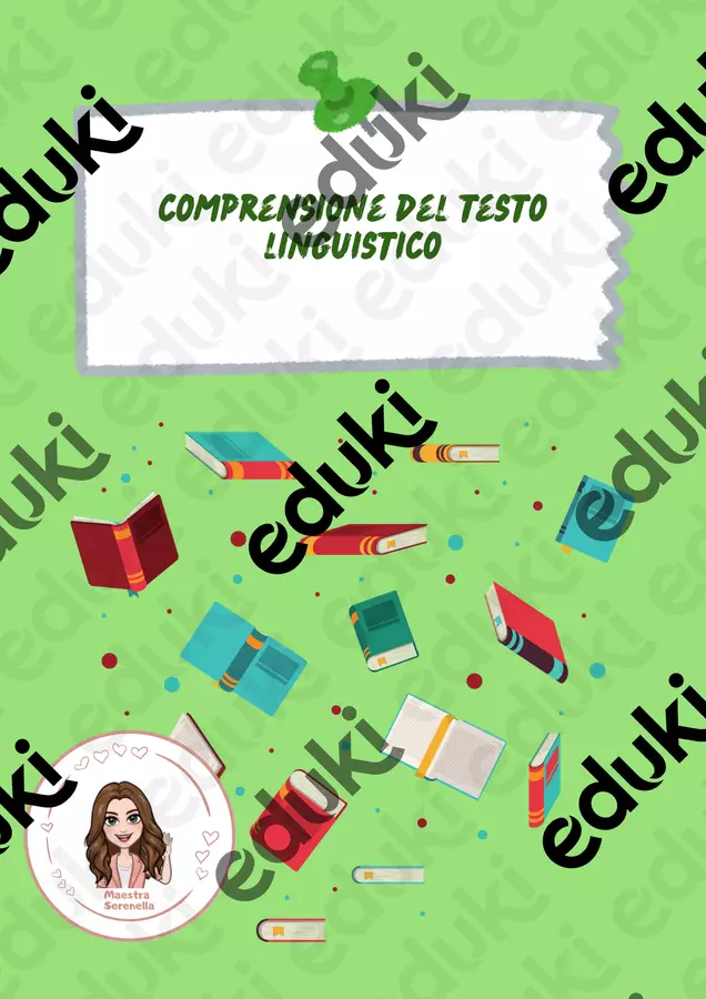 Comprensione del testo linguistico Esercizi - Comprensione del testo linguistico - Maestra_Serenella - Pagina di copertina
