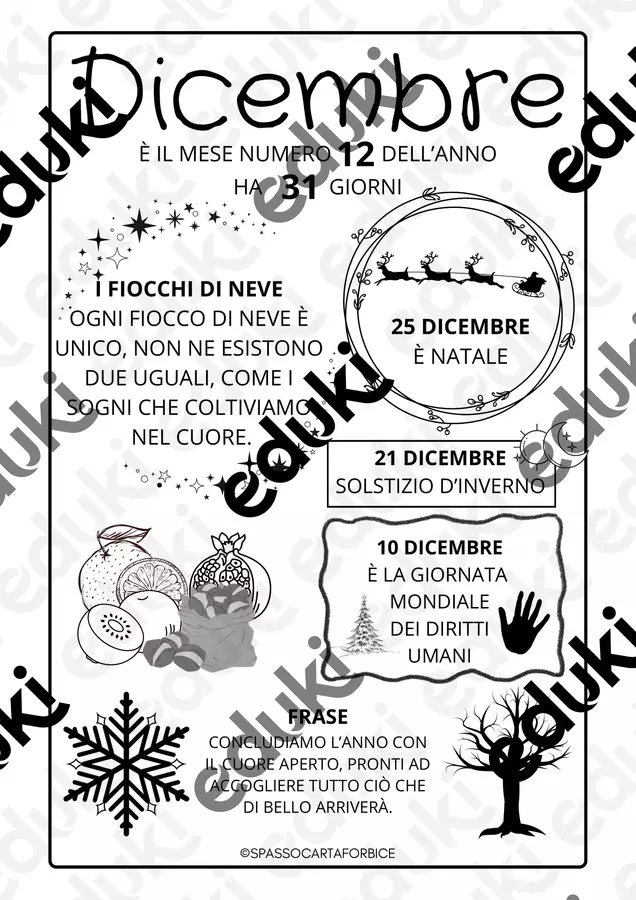 MESE DI DICEMBRE SPASSOCARTAFORBICE Clipart / Immagini originali - MESE DI DICEMBRE SPASSOCARTAFORBICE - Spassocartaforbice - Pagina di copertina