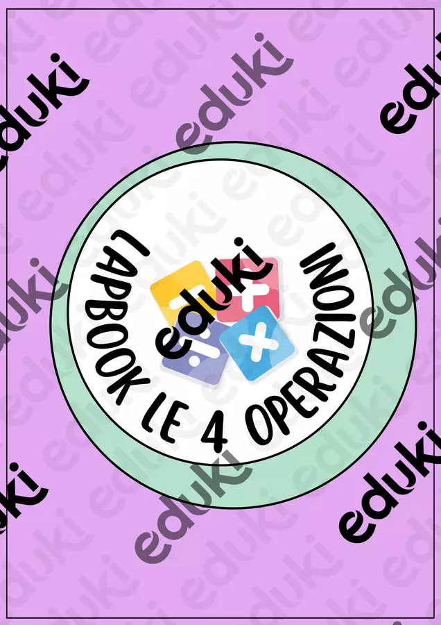 LAPBOOK LE 4 OPERAZIONI Materiale di supporto/inclusione - LAPBOOK LE 4 OPERAZIONI - Marta Muratore - Pagina di copertina