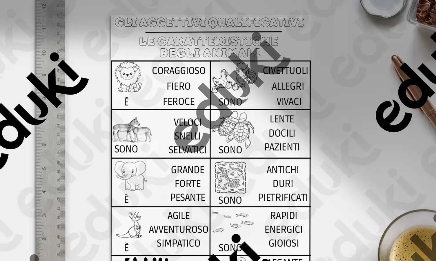 Sheda didattica su AGGETTIVI: ispirata al Carnevale animali Esercizi - Sheda didattica su AGGETTIVI: ispirata al Carnevale animali - Maestra Felly - Pagina di copertina