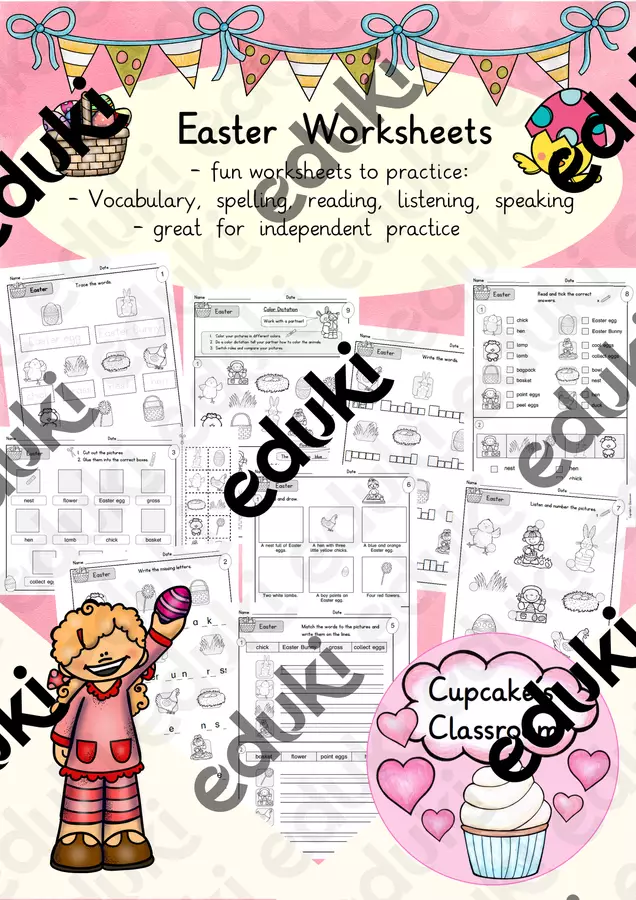 English - Easter (Worksheets) Esercizi - English - Easter (Worksheets) - Cupcake's Classroom - Pagina di copertina