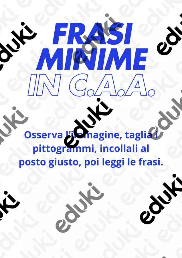 5 frasi minime in CAA-Comunicazine Aumentativa Alternativa Esercizi - 5 frasi minime in CAA-Comunicazine Aumentativa Alternativa - MaldestraLui - Pagina di copertina