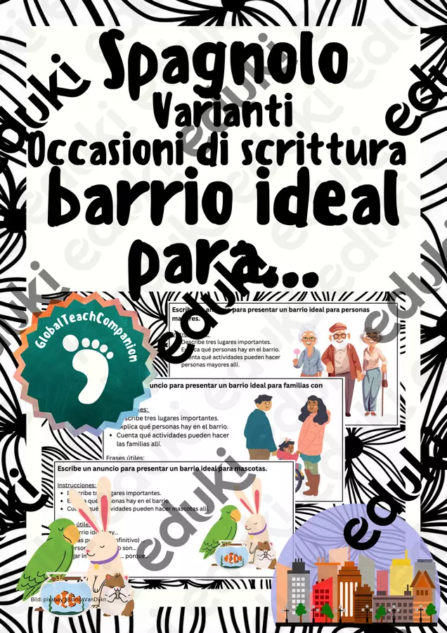 Spagnolo - El barrio ideal – Schede di attività ed esempio di poster Esercizi - Spagnolo - El barrio ideal – Schede di attività ed esempio di poster - GlobalTeachCompanion - Pagina di copertina