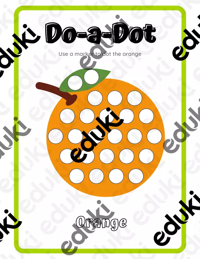 Do-a-Dot Worksheet Fruits Vegetables Alphabet Esercizi - Do-a-Dot Worksheet Fruits Vegetables Alphabet - Nina's Learning Corner - Pagina di copertina