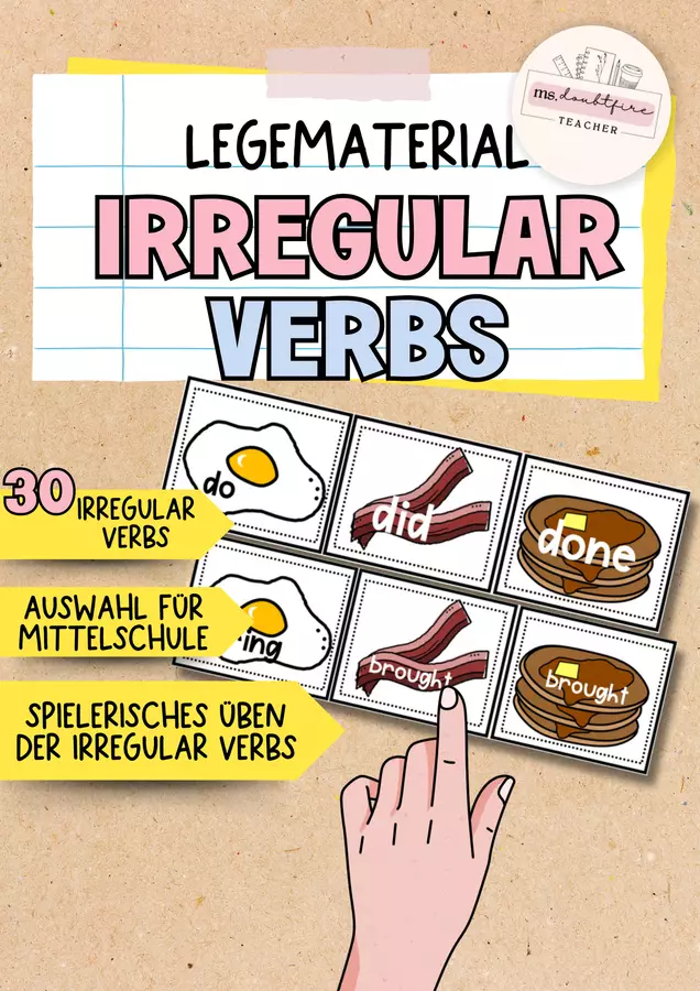 Irregular Verbs | Materiale creativo Flashcard - Irregular Verbs | Materiale creativo - ms.doubtfire - Pagina di copertina