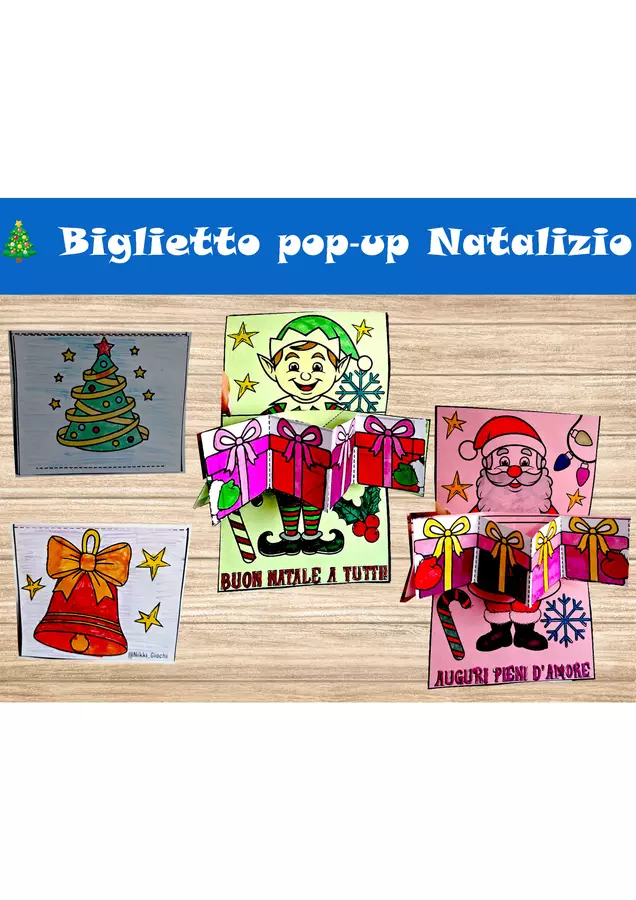 🎄 Biglietto pop‑up Natalizio Materiale interattivo - 🎄 Biglietto pop‑up Natalizio - Nikki_Giochi - Pagina di copertina