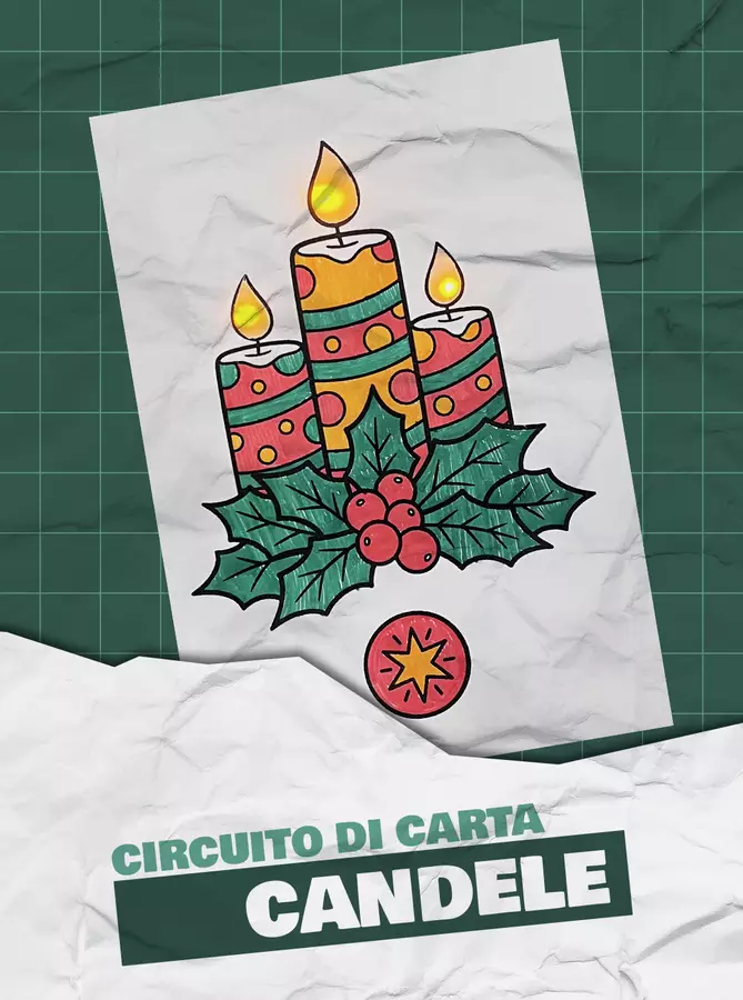 Circuito di carta - Candele natalizie Esperimenti - Circuito di carta - Candele natalizie - Maestro Francesco - Pagina di copertina