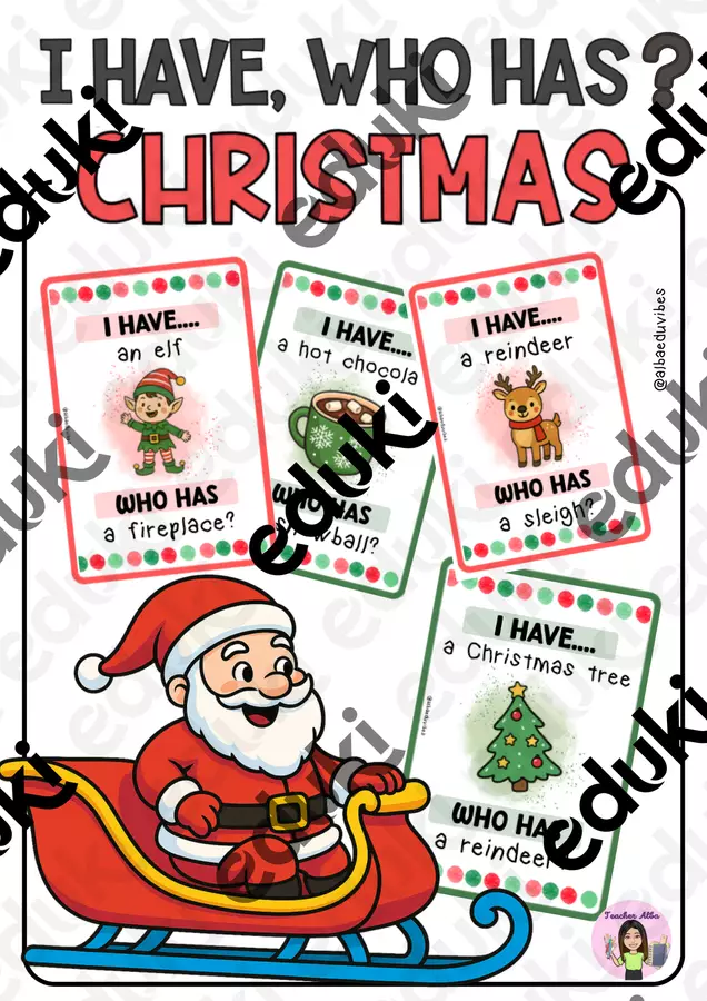 NATALE ( I have.. who has..?) Flashcard - NATALE ( I have.. who has..?) - Albaeduvibes - Pagina di copertina