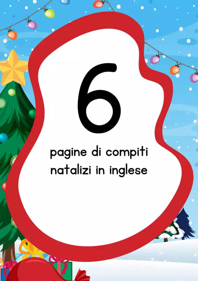 Fascicolo dei compiti natalizi in inglese Esercizi - Fascicolo dei compiti natalizi in inglese - MilleLibriPerBambini - Pagina di copertina