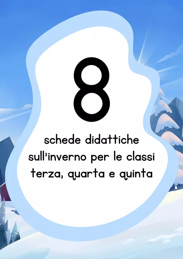 L'inverno - schede didattiche informative Testo - L'inverno - schede didattiche informative - MilleLibriPerBambini - Pagina di copertina