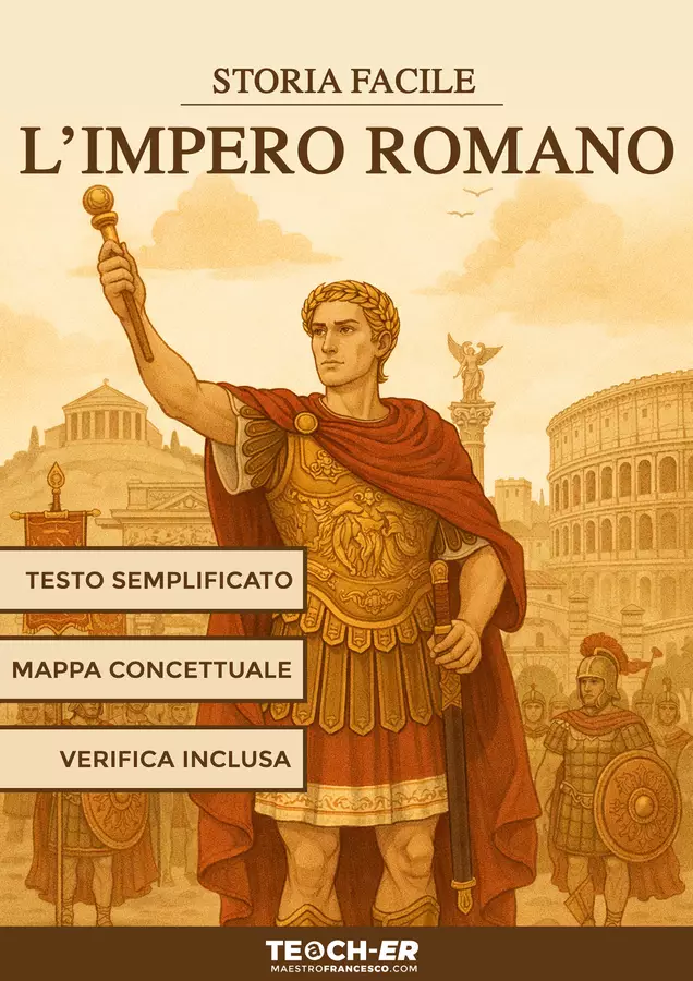 Storia Facile - L'Impero Romano Materiale di supporto/inclusione - Storia Facile - L'Impero Romano - Maestro Francesco - Pagina di copertina