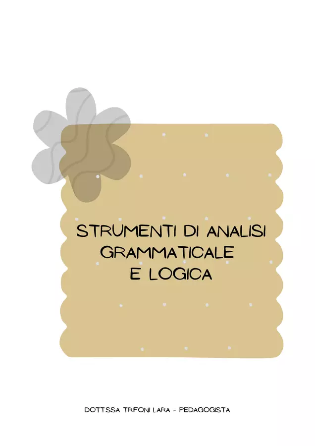Strumenti analisi grammaticale e logica Materiale di supporto/inclusione - Strumenti analisi grammaticale e logica - Apprendifacile - Pagina di copertina