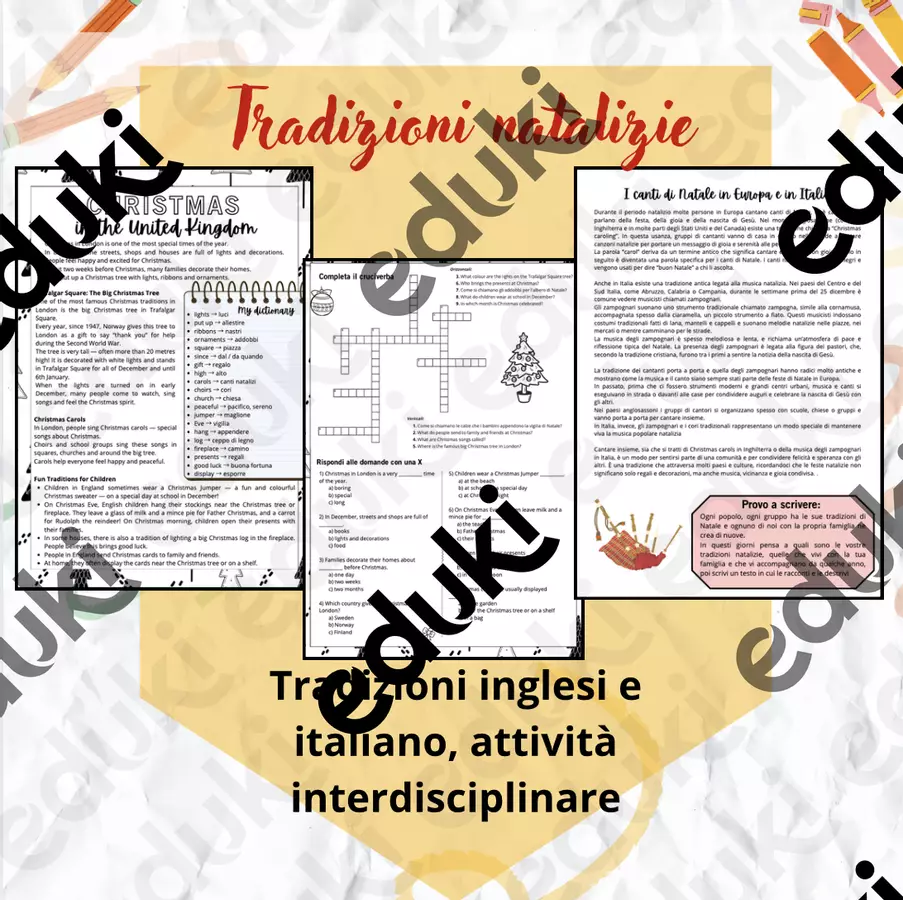Christmas in UK e Italia–Lettura e confronto interculturale Esercizi - Christmas in UK e Italia–Lettura e confronto interculturale - Caterina Borello - Pagina di copertina