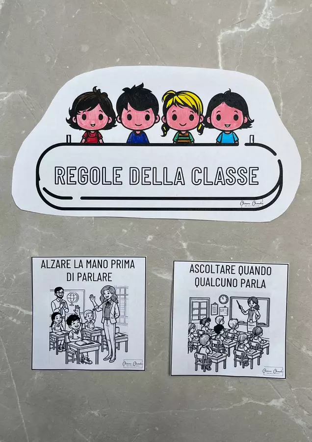 REGOLE DELLA CLASSE Materiale di supporto/inclusione - REGOLE DELLA CLASSE - educativamente_chiara - Pagina di copertina