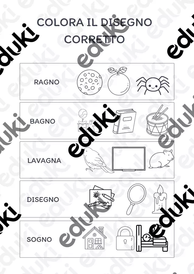 COLORA IL DISEGNO CORRETTO Esercizi - COLORA IL DISEGNO CORRETTO - la.maestra.vale - Pagina di copertina