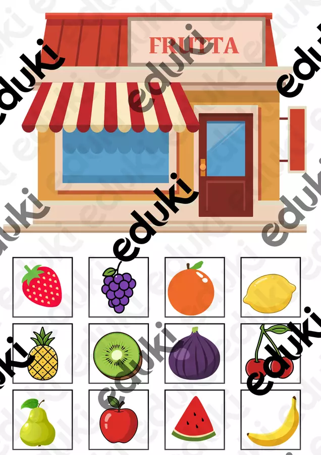 Negozio di Frutta Esercizi - Negozio di Frutta - CreaLabFrancy86 - Pagina di copertina