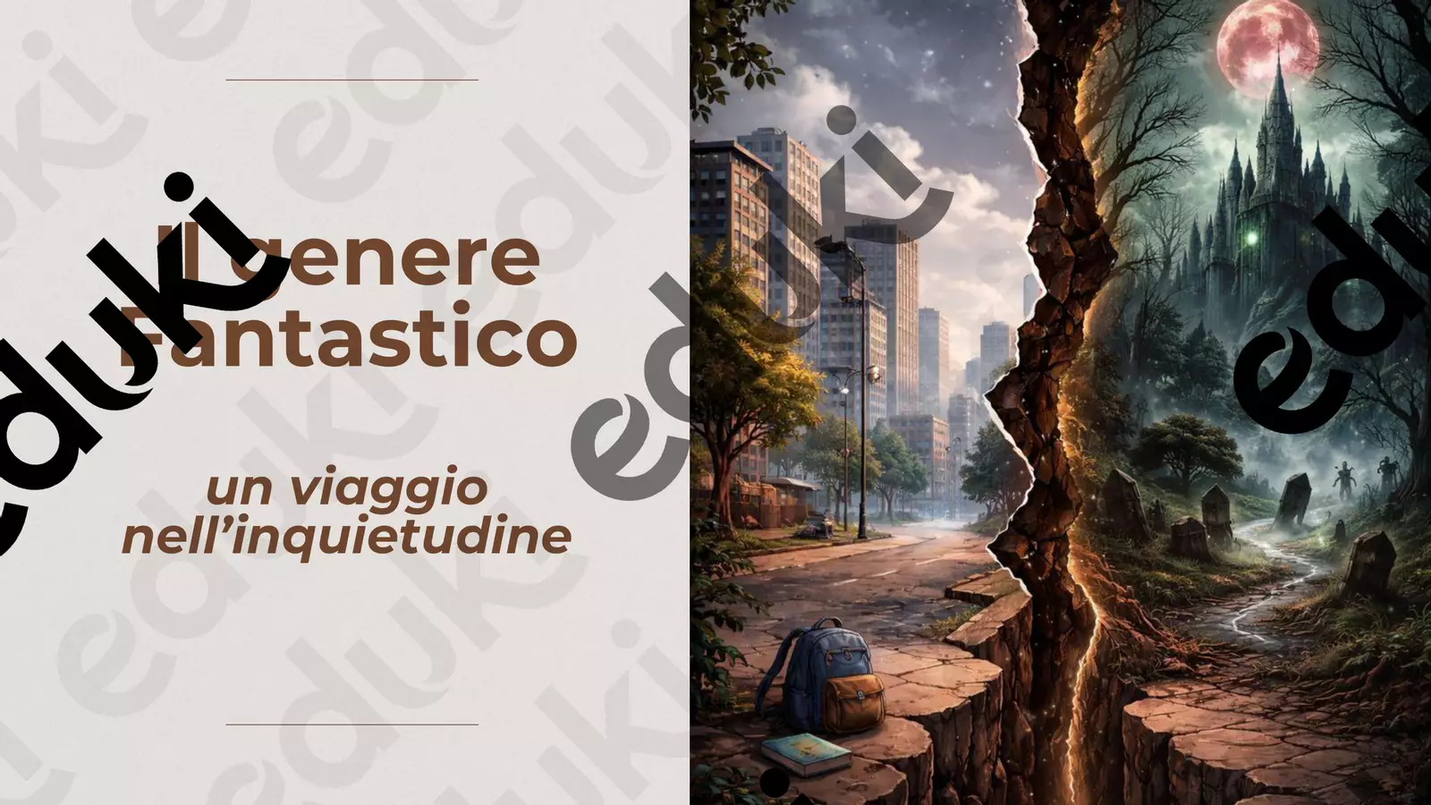 Il genere Fantastico: temi e caratteristiche Esercizi - Il genere Fantastico: temi e caratteristiche - Prof.ssa Rossella - Pagina di copertina