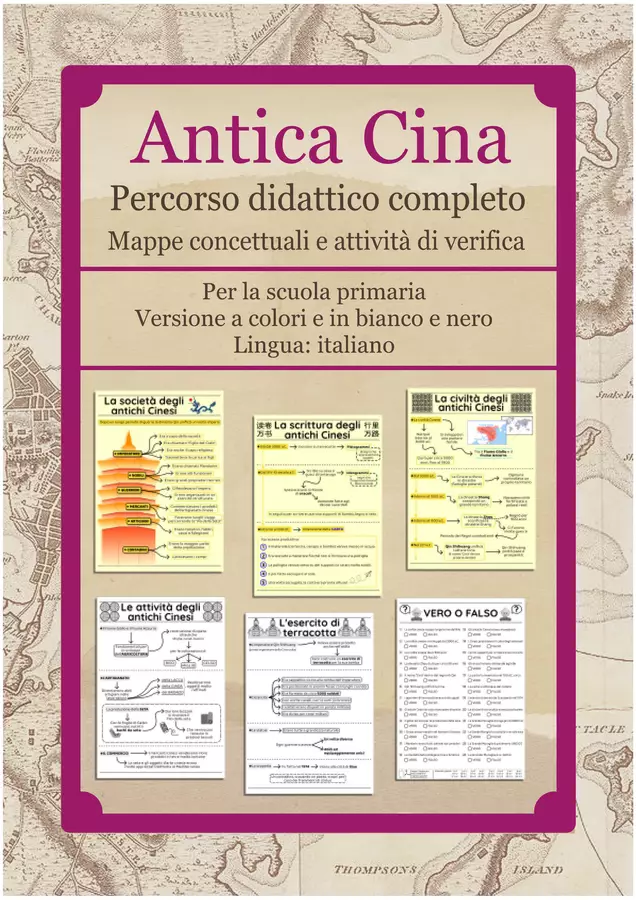 La civiltà degli antichi Cinesi – Mappe concettuali e schede di verifica Quiz - La civiltà degli antichi Cinesi – Mappe concettuali e schede di verifica - Learnimaps - Pagina di copertina