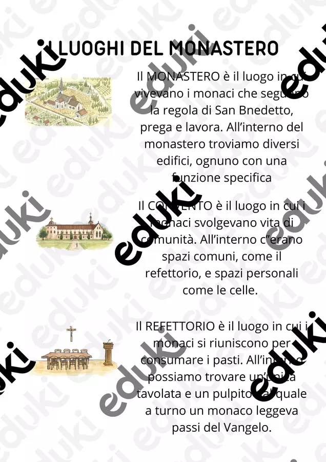 I MONACI BENEDETTINI Materiale di supporto/inclusione - I MONACI BENEDETTINI - la.maestra.vale - Pagina di copertina