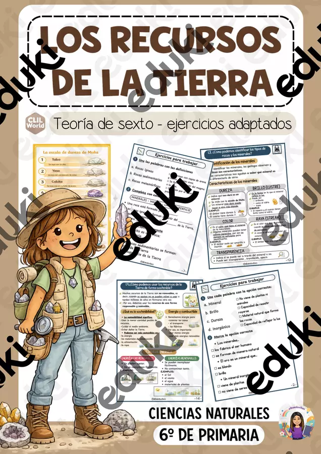 LE RISORSE DELLA TERRA (ES) Materiale interattivo - LE RISORSE DELLA TERRA (ES) - Albaeduvibes - Pagina di copertina