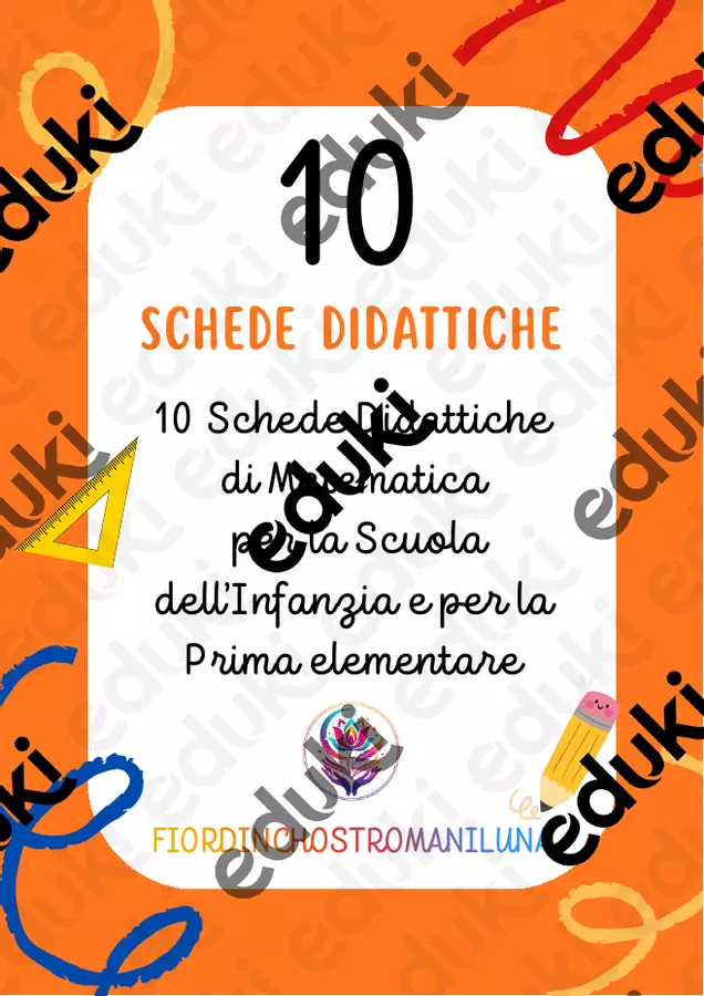 10 Schede didattiche di Matematica Esercizi - 10 Schede didattiche di Matematica - Fiordinchiostro Maniluna Edizioni - Pagina di copertina
