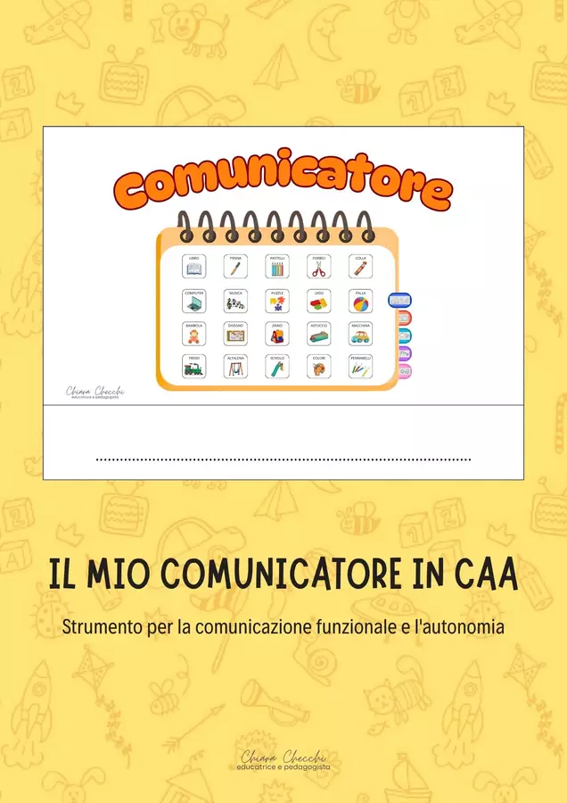 COMUNICATORE in CAA Materiale di supporto/inclusione - COMUNICATORE in CAA - educativamente_chiara - Pagina di copertina