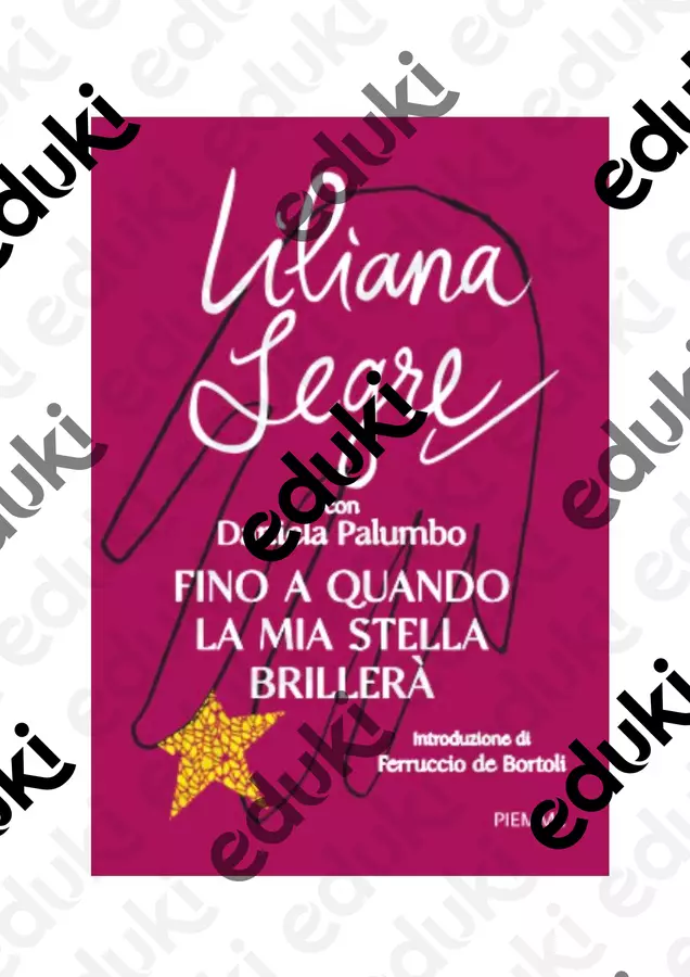 FINO A QUANDO LA MIA STELLA BRILLERA' (giornata della memoria) Materiale di supporto/inclusione - FINO A QUANDO LA MIA STELLA BRILLERA' (giornata della memoria) - Teacher Fra Bonny - Pagina di copertina