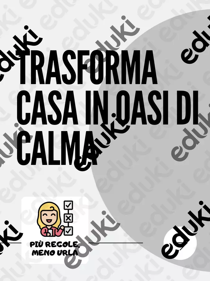 Trasforma casa in oasi di calma Materiale di supporto/inclusione - Trasforma casa in oasi di calma - Più regole, meno urla - Pagina di copertina