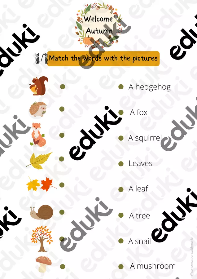 Welcome Autumn Esercizi - Welcome Autumn - ConversationsWithMarie - Pagina di copertina