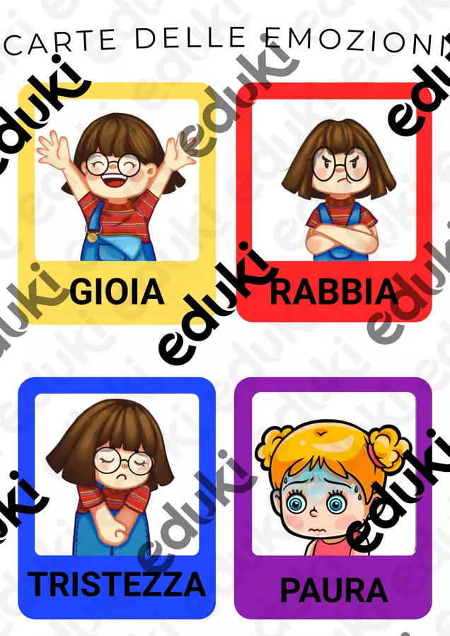 Memory sulle emozioni Flashcard - Memory sulle emozioni - Psicologa Viviana - Pagina di copertina