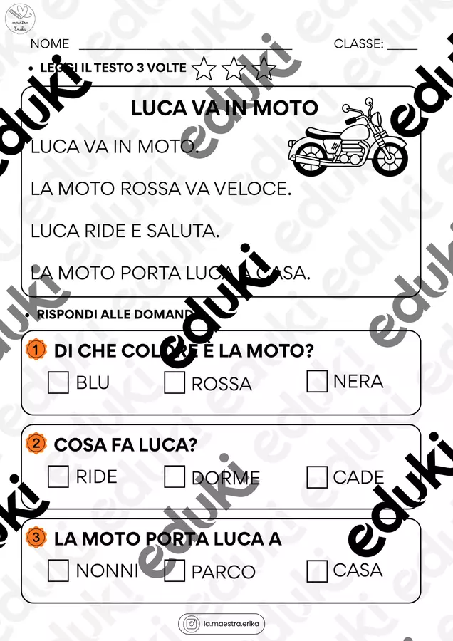 COMPRENSIONI FACILI Esercizi - COMPRENSIONI FACILI - La maestra Erika - Pagina di copertina