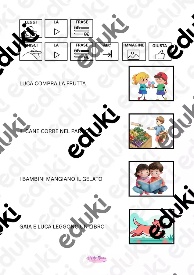 LEGGI E UNISCI: Frasi Minime-Immagini (Istruzioni in CAA) Esercizi - LEGGI E UNISCI: Frasi Minime-Immagini (Istruzioni in CAA) - Caarla - Pagina di copertina