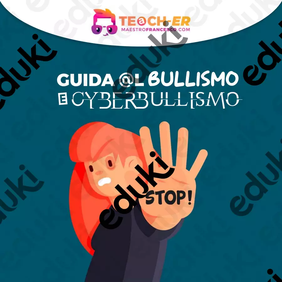 Guida al Bullismo e Cyberbullismo Materiale di supporto/inclusione - Guida al Bullismo e Cyberbullismo - Maestro Francesco - Pagina di copertina