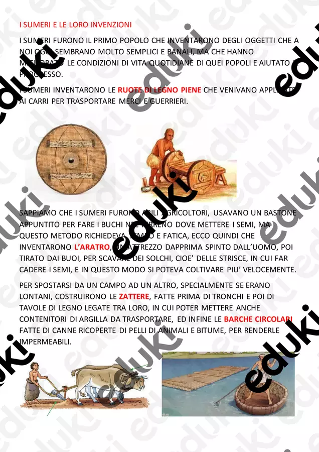 I SUMERI, INVENZIONI, ARTE, CONOSCENZE, RELIGIONE Schede informative - I SUMERI, INVENZIONI, ARTE, CONOSCENZE, RELIGIONE - Lucia Durante - Pagina di copertina