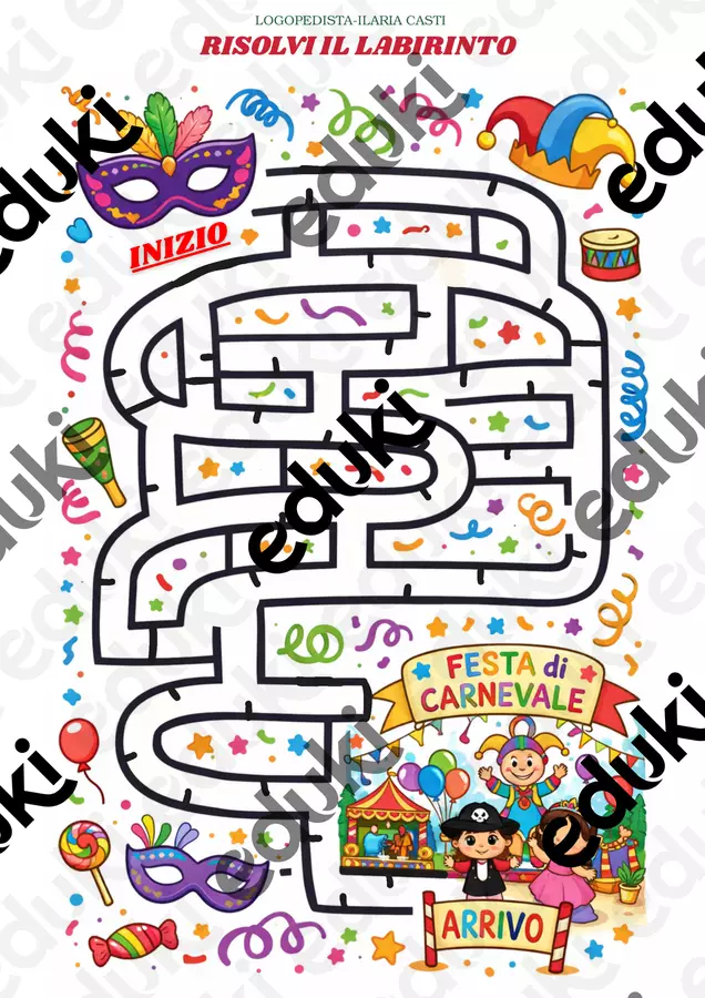 Attività di carnevale - freebie-Logopedista Ilaria Casti Esercizi - Attività di carnevale - freebie-Logopedista Ilaria Casti - Logopedista Ilaria Casti - Pagina di copertina