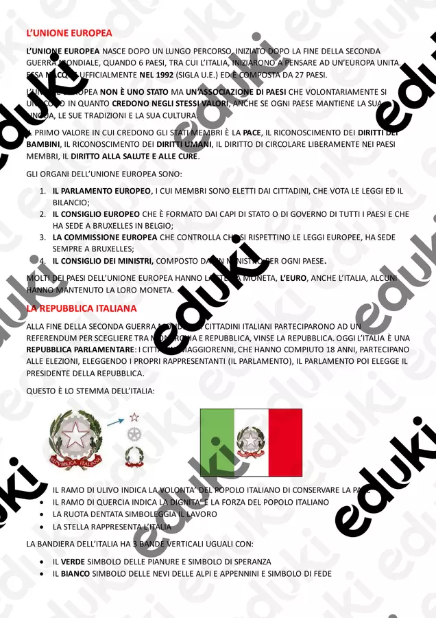 UNIONE EUROPEA ED ITALIA-ORGANIZZAZIONE POLITICA Schede informative - UNIONE EUROPEA ED ITALIA-ORGANIZZAZIONE POLITICA - Lucia Durante - Pagina di copertina