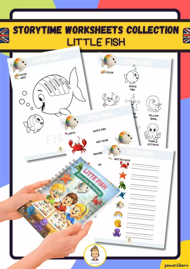 LITTE FISH - STORYTIME WHORKSHEETS COLLECTION Esercizi - LITTE FISH - STORYTIME WHORKSHEETS COLLECTION - games2learn - Pagina di copertina