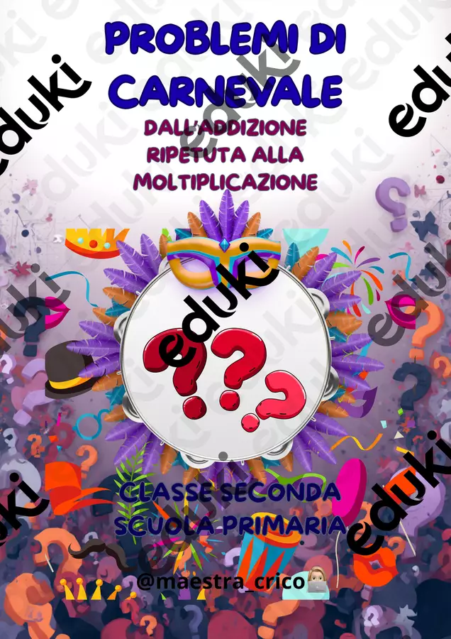 PROBLEMI CON LA MOLTIPLICAZIONE Materiale di supporto/inclusione - PROBLEMI CON LA MOLTIPLICAZIONE - @maestra_crico - Pagina di copertina