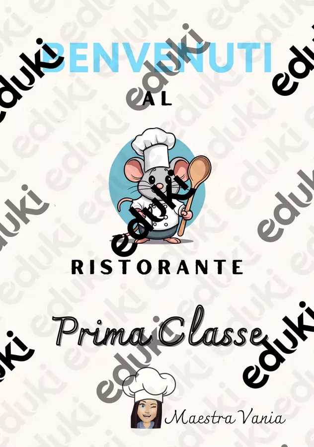 Ristorante prima classe Didattica a stazioni - Ristorante prima classe - maestra Vania - Pagina di copertina
